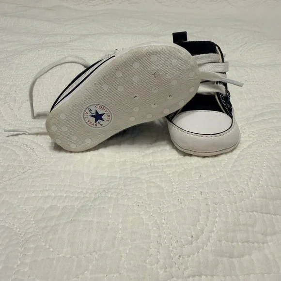 Converse Black & White Baby High-Top Canvas Sneakers - Picture 4 of 4